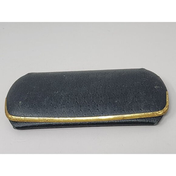 Vintage Weisser Eyeglass Case With Blue Velvet Lining & Gold Tone Trim‎ - Picture 1 of 13